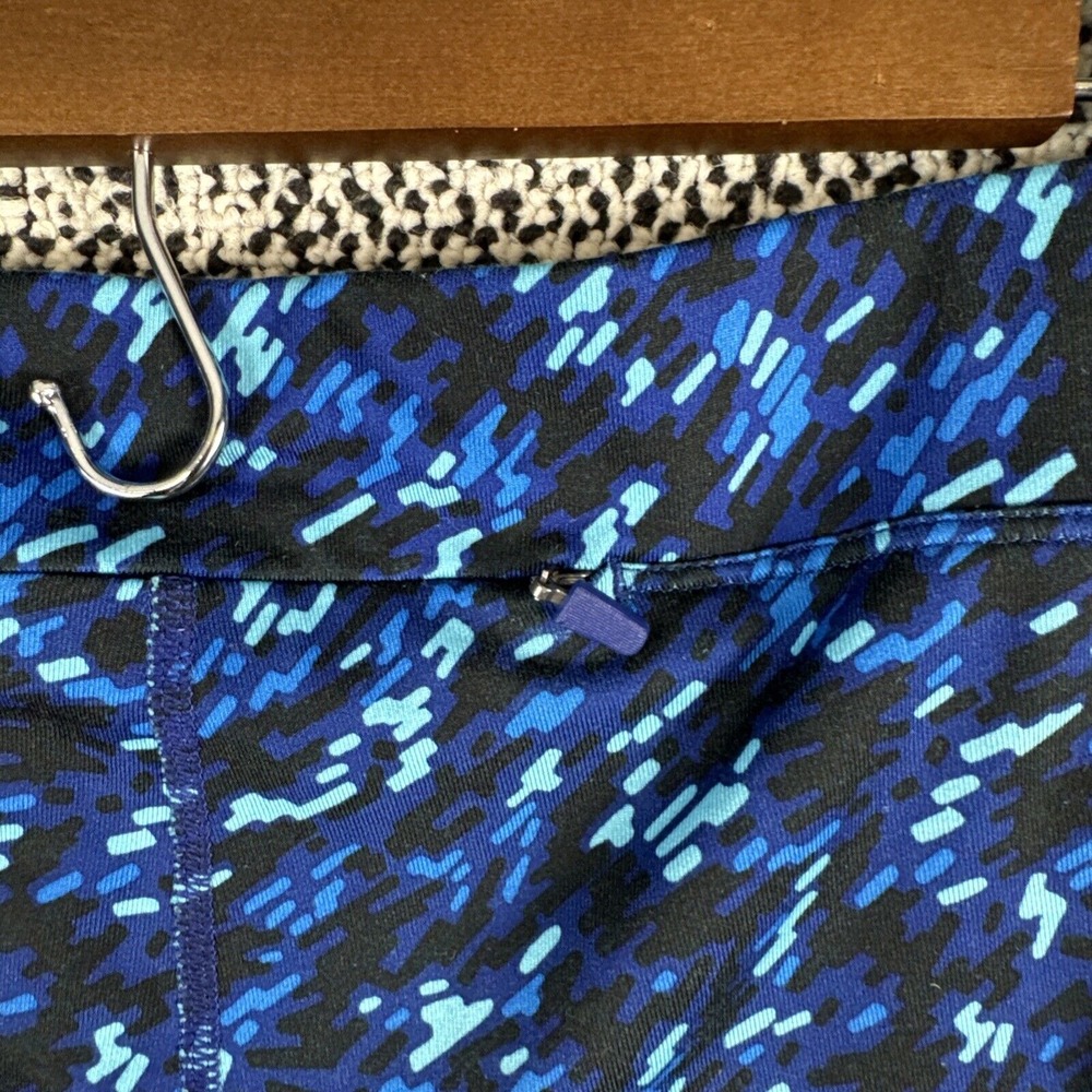 Nike Dri Fit Womens Medium Leggings Drawstring Blue Geometric - Picture 9 of 14